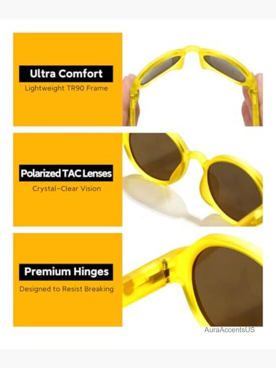 Polarized UV400 Sunglasses, TR90 Frame, Lightweight, Unisex main image 4